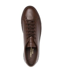 Baskets basses en cuir marron foncé Common Projects