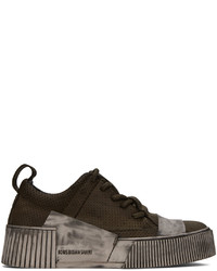 Baskets basses en cuir marron foncé Boris Bidjan Saberi