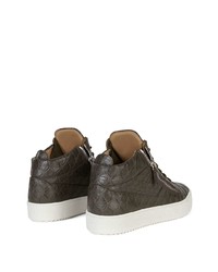 Baskets basses en cuir marron foncé Giuseppe Zanotti