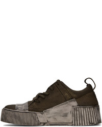 Baskets basses en cuir marron foncé Boris Bidjan Saberi