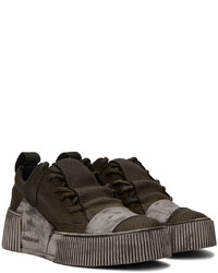 Baskets basses en cuir marron foncé Boris Bidjan Saberi