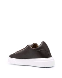 Baskets basses en cuir marron foncé Philipp Plein