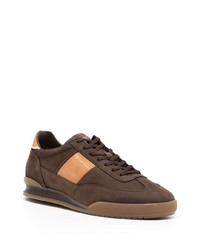 Baskets basses en cuir marron foncé PS Paul Smith