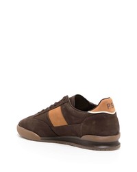 Baskets basses en cuir marron foncé PS Paul Smith