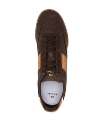 Baskets basses en cuir marron foncé PS Paul Smith