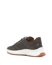 Baskets basses en cuir marron Bally