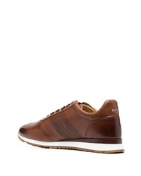 Baskets basses en cuir marron Bally