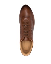 Baskets basses en cuir marron Bally