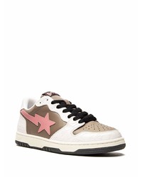 Baskets basses en cuir marron A Bathing Ape