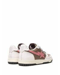 Baskets basses en cuir marron A Bathing Ape