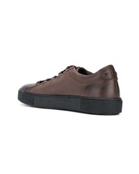 Baskets basses en cuir marron Tod's