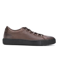 Baskets basses en cuir marron Tod's