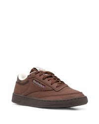 Baskets basses en cuir marron Reebok