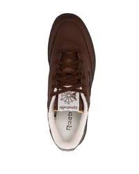 Baskets basses en cuir marron Reebok