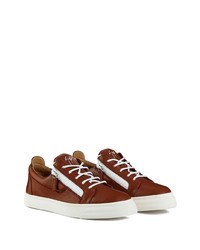 Baskets basses en cuir marron Giuseppe Zanotti