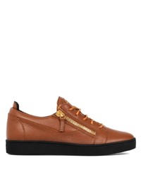 Baskets basses en cuir marron Giuseppe Zanotti