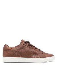 Baskets basses en cuir marron Harrys Of London