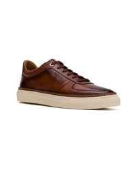 Baskets basses en cuir marron Bally