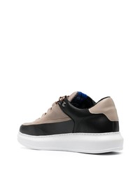 Baskets basses en cuir marron Karl Lagerfeld