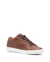 Baskets basses en cuir marron Harrys Of London