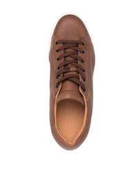 Baskets basses en cuir marron Harrys Of London