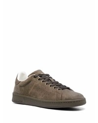 Baskets basses en cuir marron DSQUARED2