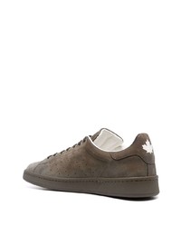 Baskets basses en cuir marron DSQUARED2