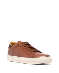 Baskets basses en cuir marron Paul Smith