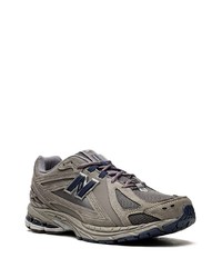 Baskets basses en cuir marron New Balance