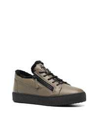 Baskets basses en cuir marron Giuseppe Zanotti