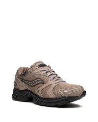 Baskets basses en cuir marron Saucony