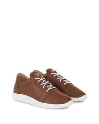 Baskets basses en cuir marron Giuseppe Zanotti