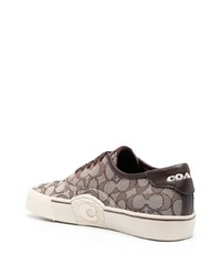 Baskets basses en cuir marron Coach