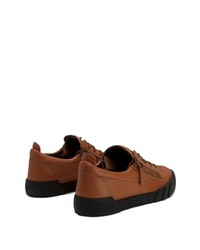 Baskets basses en cuir marron Giuseppe Zanotti