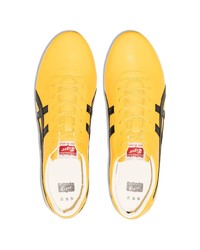 Baskets basses en cuir moutarde Onitsuka Tiger