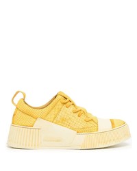 Baskets basses en cuir moutarde Boris Bidjan Saberi