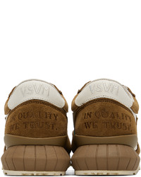 Baskets basses en cuir moutarde VISVIM