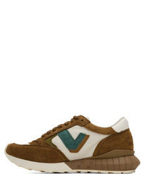 Baskets basses en cuir moutarde VISVIM