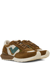 Baskets basses en cuir moutarde VISVIM