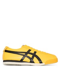 Baskets basses en cuir moutarde Onitsuka Tiger