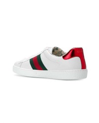 Baskets basses en cuir multicolores Gucci