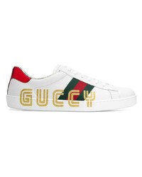 Baskets basses en cuir multicolores Gucci