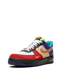 Baskets basses en cuir multicolores Nike