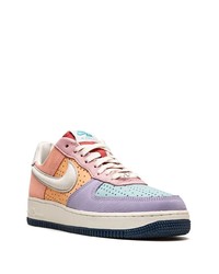 Baskets basses en cuir multicolores Nike