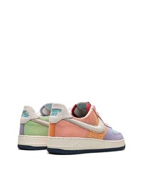 Baskets basses en cuir multicolores Nike