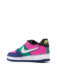 Baskets basses en cuir multicolores Nike