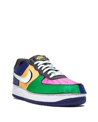 Baskets basses en cuir multicolores Nike