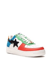 Baskets basses en cuir multicolores A Bathing Ape