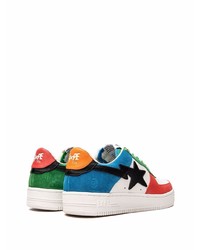 Baskets basses en cuir multicolores A Bathing Ape