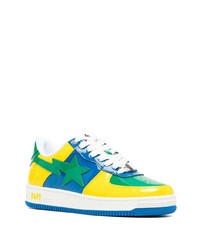 Baskets basses en cuir multicolores A Bathing Ape